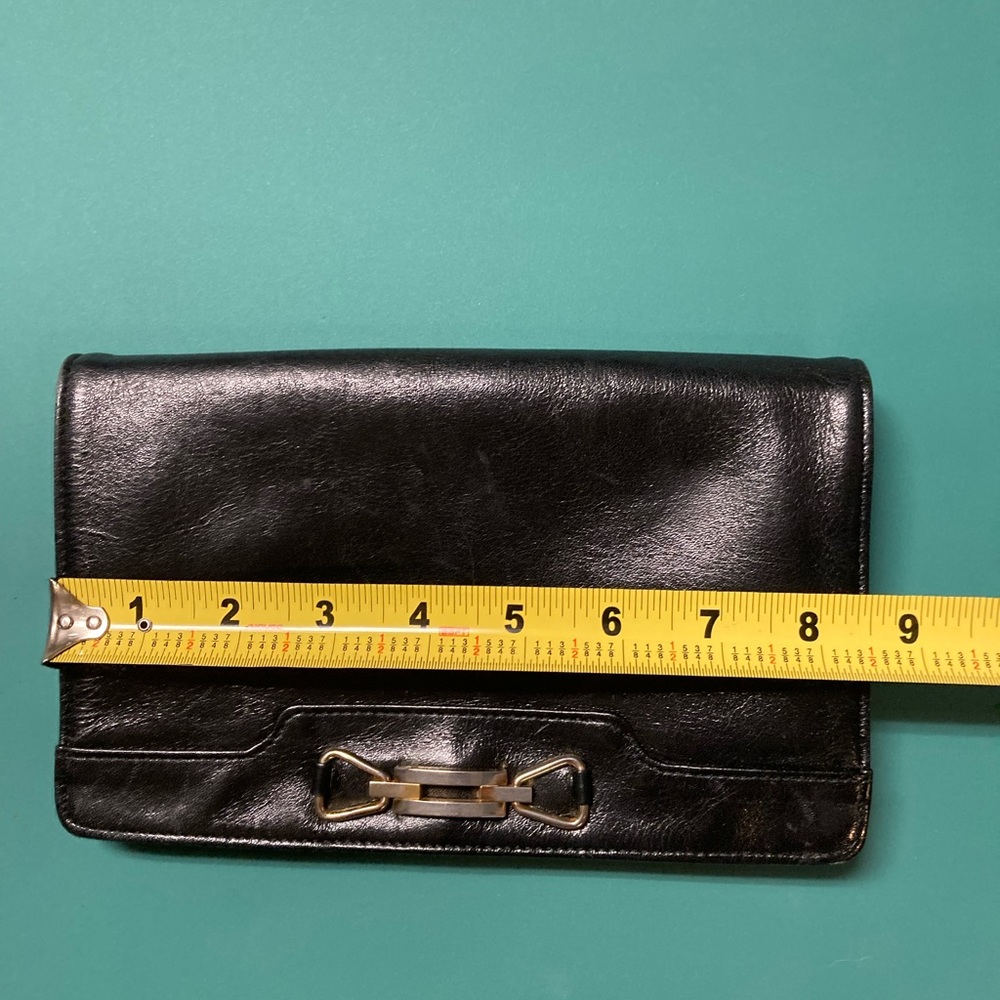 Vintage Black Leather Clutch - Picture 9 of 9